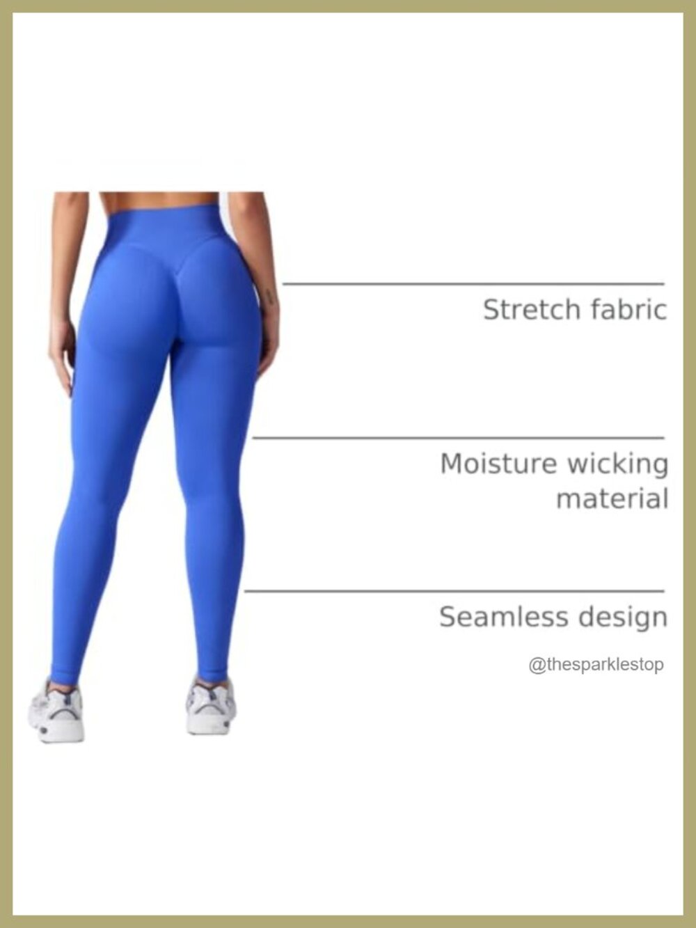 Seamless Impact Leggings Butt Lifting Hidden Scrunch Medium Waist Tummy Control - Picture 3 of 6
